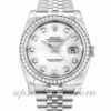 Damen Rolex Datejust 116244 36mm Gehäuse Automatisches Perlmuttwerk – Weißes Diamantzifferblatt