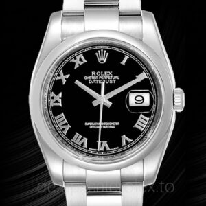 Rolex Datejust Herren 116200BKRO Austernlocke Automatisch Schwarzes Zifferblatt