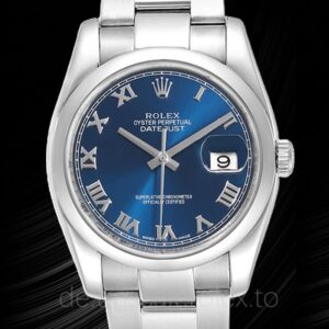 Rolex Datejust Herren 116200BLRO Silberton Blaues Zifferblatt 36mm