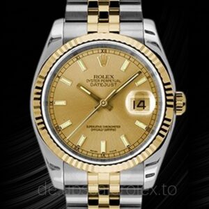 Rolex Datejust Herren 116233-CSJ Automatisch Armband Champagner Zifferblatt