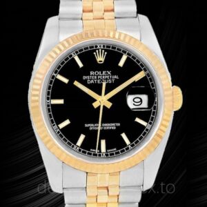 Rolex Datejust Herren 116233BKSJ 36mm Silberton