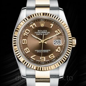 Rolex Datejust Herren 116233BRAO Braunes Zifferblatt Silberton 36mm