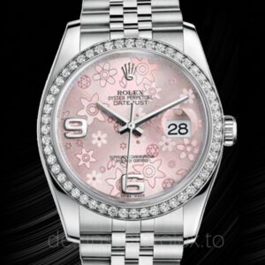 Rolex Datejust Herren 116244PFAJ Rosa Blumen-Zifferblatt Armband