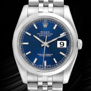 Rolex Datejust 116200BLSJ 36mm Herren Silberton Jubiläumsarmband