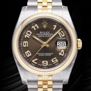 Rolex Datejust Herren 116203BRAJ 36mm Braunes Zifferblatt