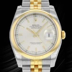 Rolex Datejust 116203SSJ 36mm Herren Silbernes Zifferblatt Automatisch