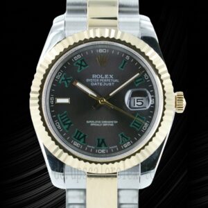 Rolex Datejust Herren 116233GYRO 36mm Uhr Silberton