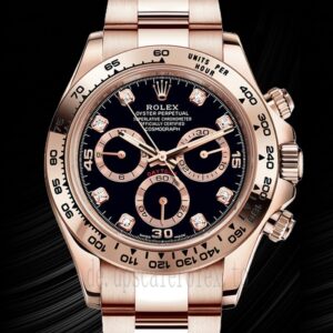 Rolex Daytona Herren m116505-0015 40mm Roségold-Ton Schwarzes Zifferblatt