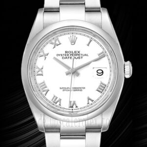 Rolex Datejust Herren m126200-0008 36mm Weißes Zifferblatt