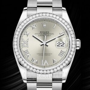 Rolex Datejust Damen m126234-0030 36mm Silbernes Zifferblatt