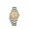 Hochwertige Replik Rolex Datejust 31 31 mm Edelstahl und 18 Karat Gelbgold 178313-0076 Damenuhr
