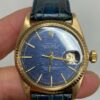 Luxury Replica Rolex Vintage Rolex Datejust 36mm 18k Yellow Gold Rare Blue Birck