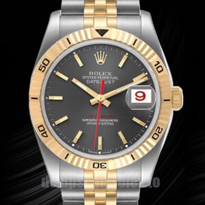 Rolex Datejust Turn-o-graph 116263 36mm Herren Automatisch Graues Zifferblatt