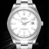 Rolex Datejust 41mm 116334 Herren Weißes Zifferblatt Auster-Armband