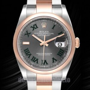 Rolex Datejust 36mm Herren m126201-003 Graues Zifferblatt Silberton