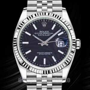 Rolex Datejust Herren 126234 41mm Zifferblatt mit schwarzem Palmenmotiv