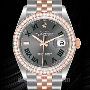 Rolex Datejust m126281rbr-0017 Herren 36mm Graues Zifferblatt Automatisch