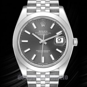 Rolex Datejust m126300-0008 41mm Herren Jubiläums-Armband Graues Zifferblatt
