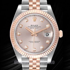 Rolex Datejust 41mm m126331-0008 Herren Jubiläums-Armband Rosa Zifferblatt