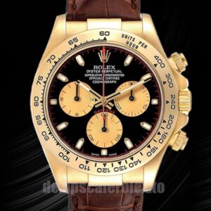 Rolex Daytona 116518 Herren 40mm Schwarzes Zifferblatt