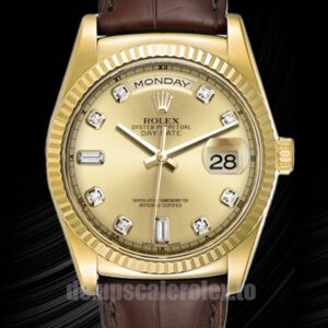 Rolex Day-Date Herren 36mm 118138 Automatisch Lederriemen