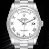 Rolex Day-Date 118206-0041 Herren 36mm Weißes Zifferblatt Präsident Armband