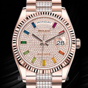 Rolex Day-Date 36mm m128235-0040 Herren Diamantgepflastertes Zifferblatt Automatisch