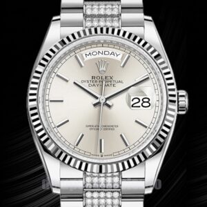 Rolex Day-Date Herren 36mm m128239-0025 Silberton Automatisch