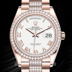 Rolex Day-Date 36mm Herren m128345rbr-0055 Roségold-Ton