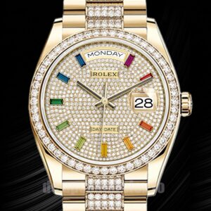 Rolex Day-Date m128348rbr-0031 36mm Herren Automatisch Diamantgepflastertes Zifferblatt