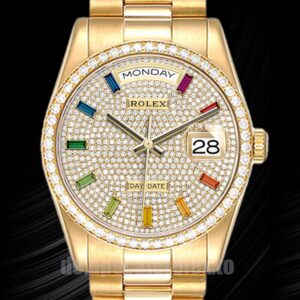 Rolex Day-Date Herren m128348rbr-0030 36mm Diamantgepflastertes Zifferblatt Automatisch
