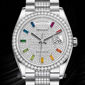 Rolex Day-Date 36mm Herren m128349rbr-0012 Diamantgepflastertes Zifferblatt