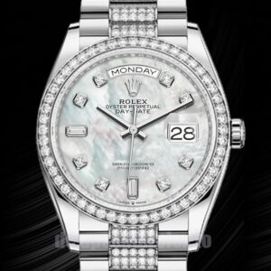 Rolex Day-Date 36mm Herren m128349rbr-0014 Präsident Armband Perlmutt-Zifferblatt