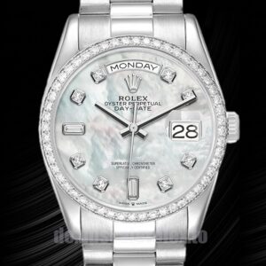 Rolex Day-Date 36mm Herren m128349rbr-0004 Perlmutt-Zifferblatt Präsident Armband