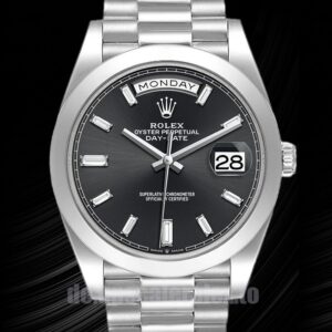Rolex Day-Date Herren 228206 40mm Schwarzes Zifferblatt Präsident Armband