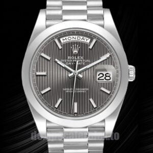 Rolex Day-Date m228206-0011 40mm Herren Dunkles Rhodium-Zifferblatt Präsident Armband