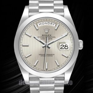 Rolex Day-Date Herren 40mm m228206-0034 Silbernes Zifferblatt Uhr