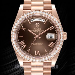 Rolex Day-Date m228345rbr-0009 41mm Herren Roségold-Ton