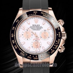 Rolex Daytona 116515 Herren 40mm Weißes Zifferblatt Gummiband