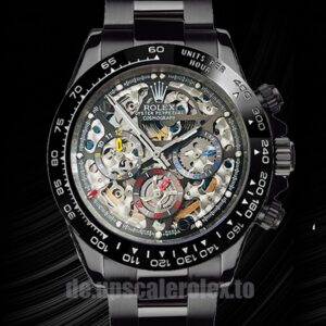 Rolex Daytona Herren Skeleton Limited Edition 40mm Schwarz-Ton